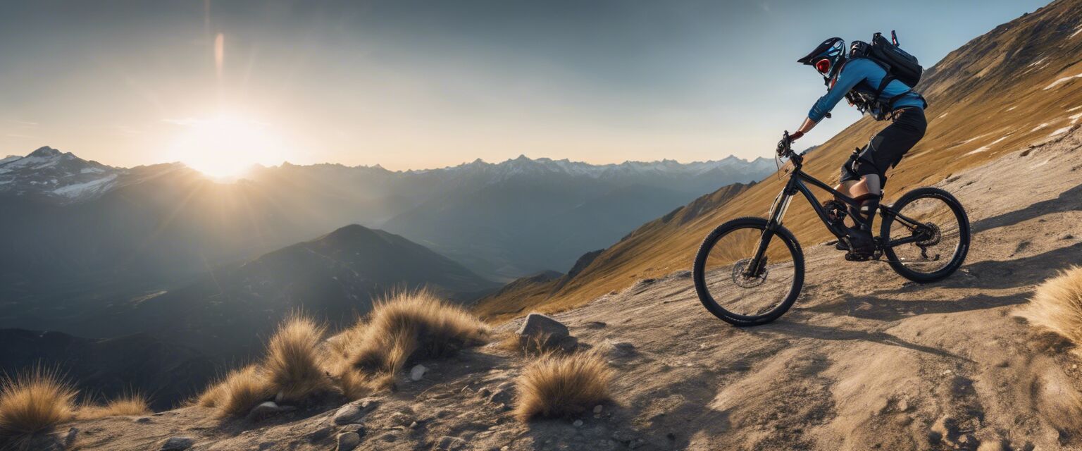 Action camera setup on a mountain bike