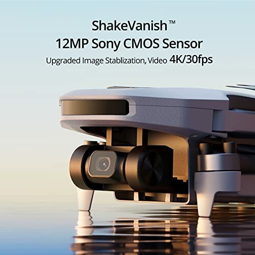 Drone with 12MP Sony CMOS sensor and 4K video capability.