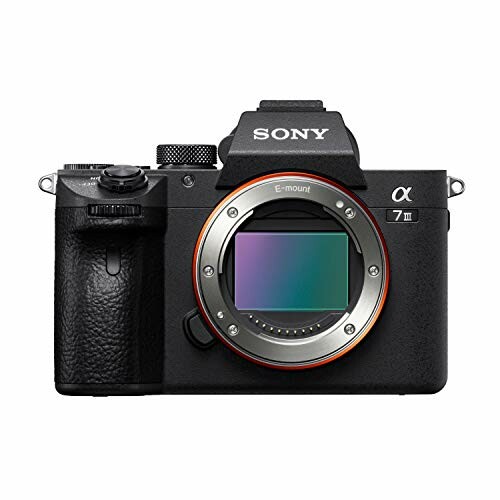 Front view of a Sony Alpha camera without a lens.