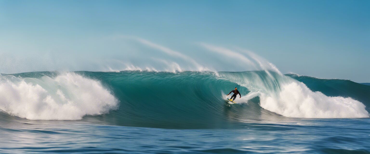 Action camera used in surfing